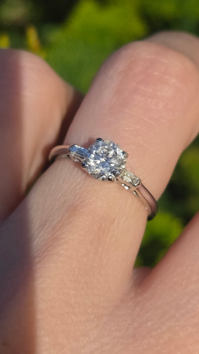3159 Modern: 18ct White Gold Diamond Solitaire Ring — From 2015