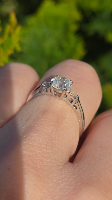 3159 Modern: 18ct White Gold Diamond Solitaire Ring — From 2015