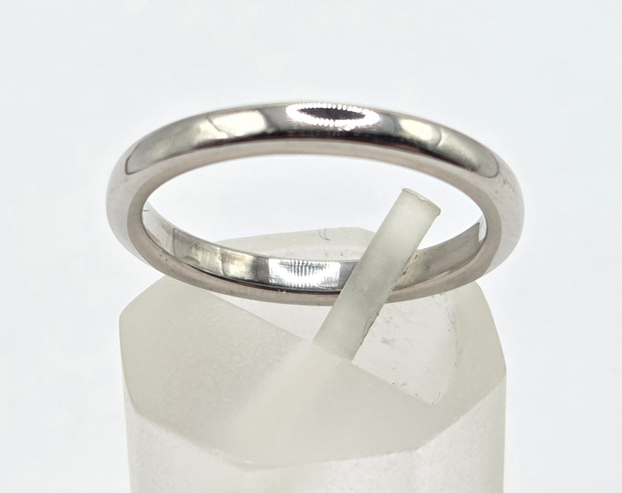 3141 Vintage: 18ct White Gold Wedding Band Ring
