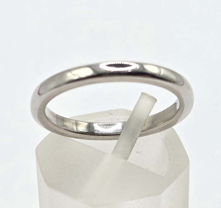 3141 Vintage: 18ct White Gold Wedding Band Ring