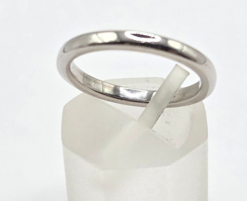 3141 Vintage: 18ct White Gold Wedding Band Ring