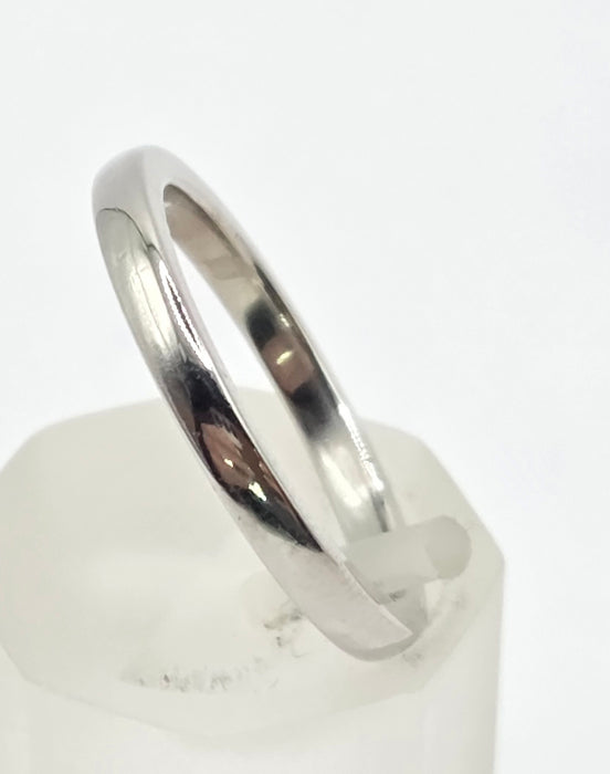 3141 Vintage: 18ct White Gold Wedding Band Ring
