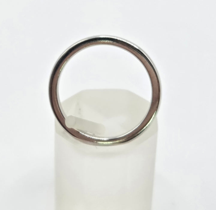 3141 Vintage: 18ct White Gold Wedding Band Ring