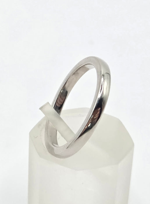 3141 Vintage: 18ct White Gold Wedding Band Ring