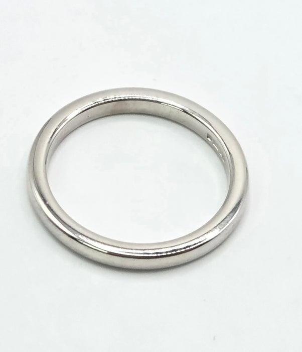 3141 Vintage: 18ct White Gold Wedding Band Ring