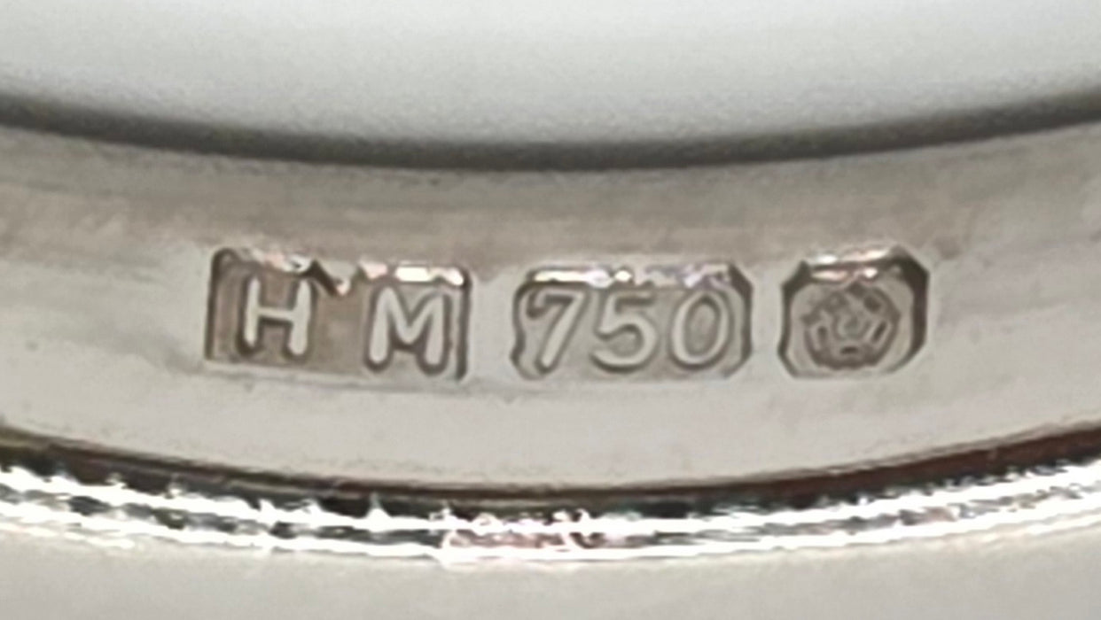 3141 Vintage: 18ct White Gold Wedding Band Ring