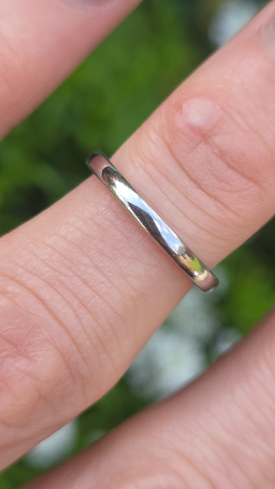 3141 Vintage: 18ct White Gold Wedding Band Ring