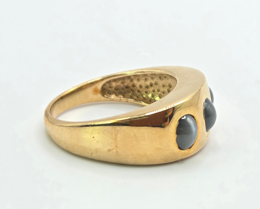 Vintage: 9ct Yellow Gold Alexandrite Cat's Eye Ring