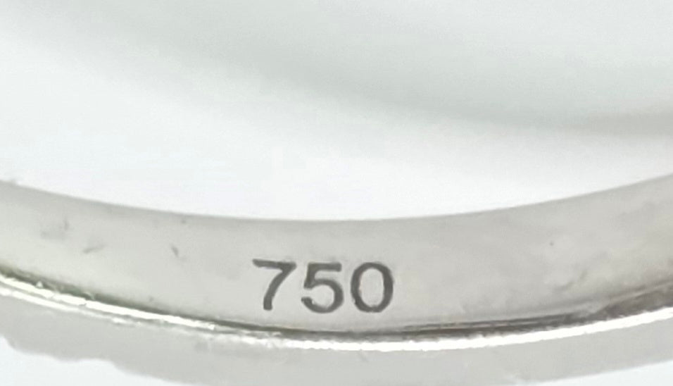 Vintage: 18ct White Gold Orange & White Diamond [1.00ct] Cushion Halo Ring