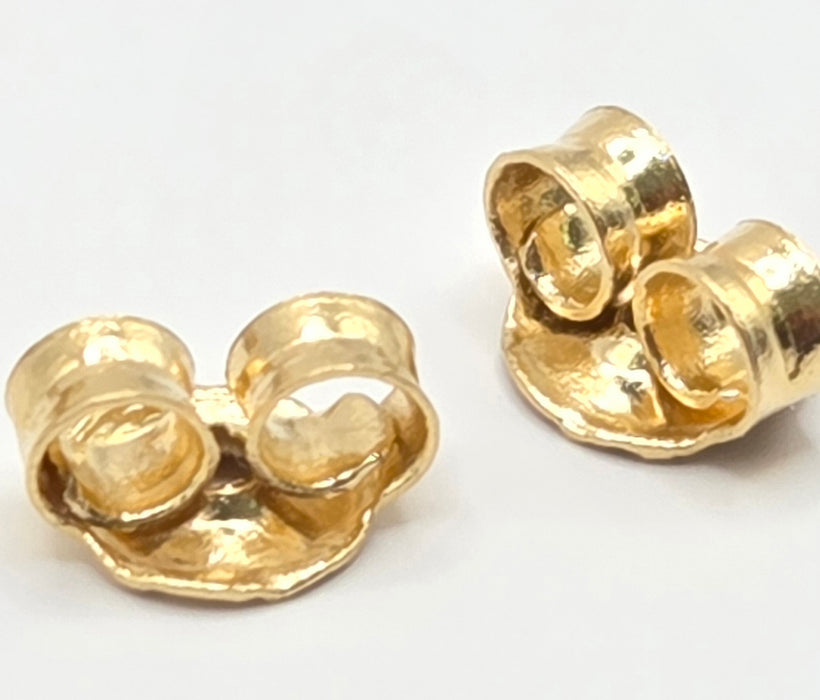 0833: Vintage: 18ct Gold Leopard Head Stud Earrings- exceptional