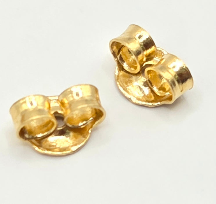 0833: Vintage: 18ct Gold Leopard Head Stud Earrings- exceptional