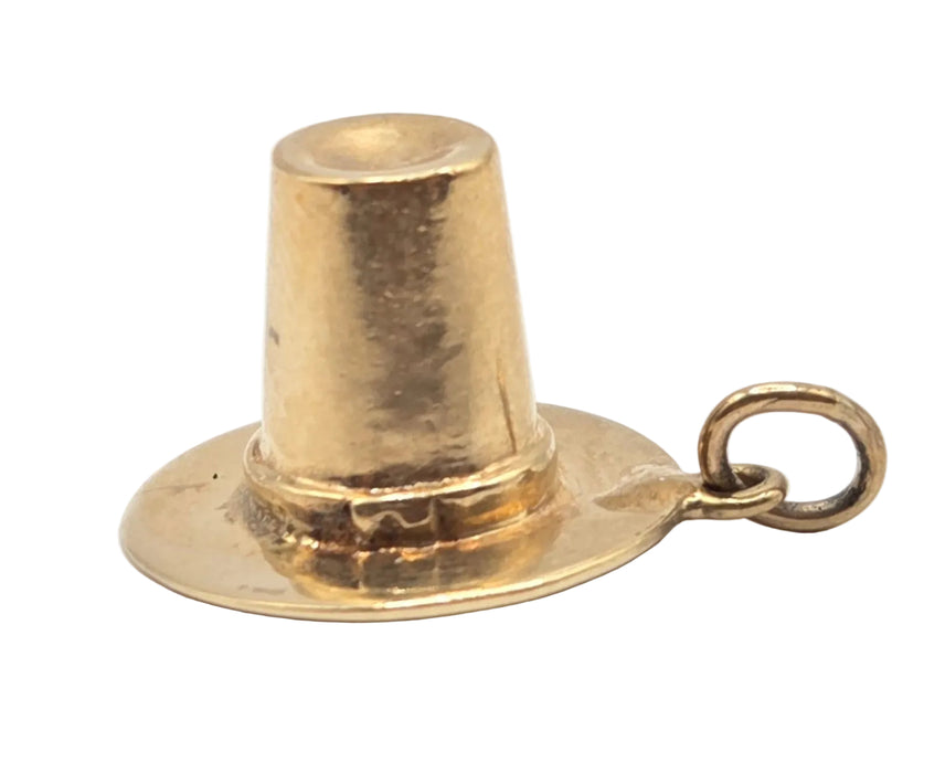 Vintage (1966) Heavy 9ct Gold Top Hat Pendant/Charm - 60 years old & FAB