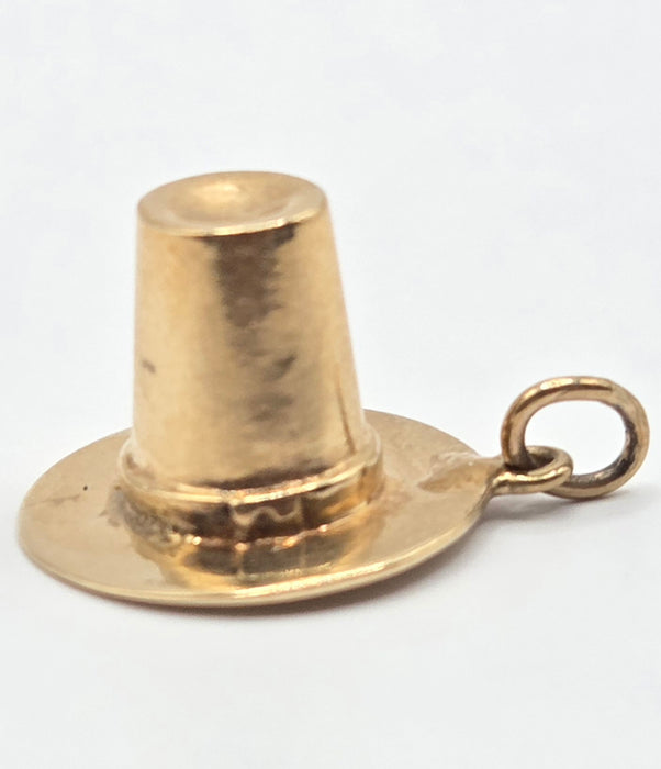 Vintage (1966) Heavy 9ct Gold Top Hat Pendant/Charm - 60 years old & FAB