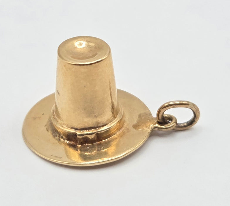 Vintage (1966) Heavy 9ct Gold Top Hat Pendant/Charm - 60 years old & FAB