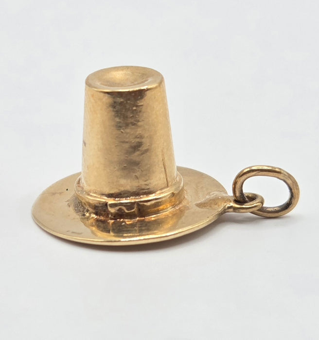 Vintage (1966) Heavy 9ct Gold Top Hat Pendant/Charm - 60 years old & FAB