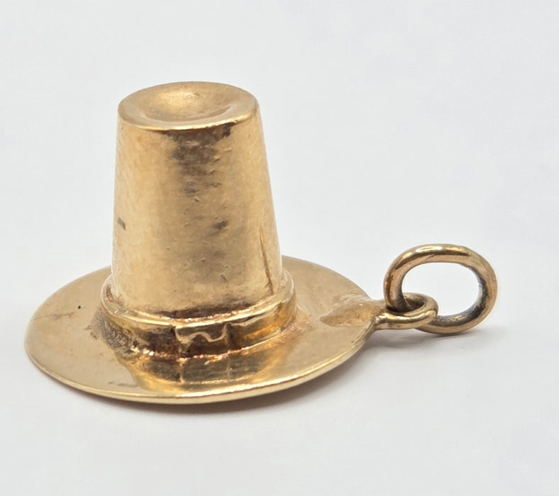 Vintage (1966) Heavy 9ct Gold Top Hat Pendant/Charm - 60 years old & FAB