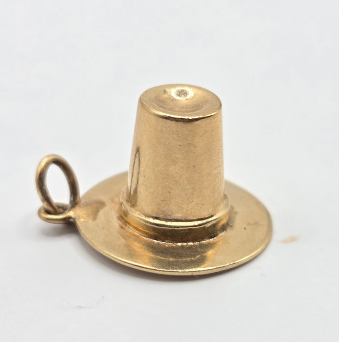 Vintage (1966) Heavy 9ct Gold Top Hat Pendant/Charm - 60 years old & FAB