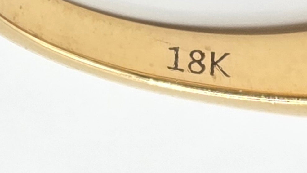 2530 Vintage: 18ct Yellow Gold Tanzanite Half Eternity Ring