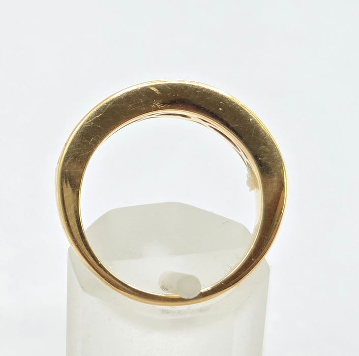 2530 Vintage: 18ct Yellow Gold Tanzanite Half Eternity Ring