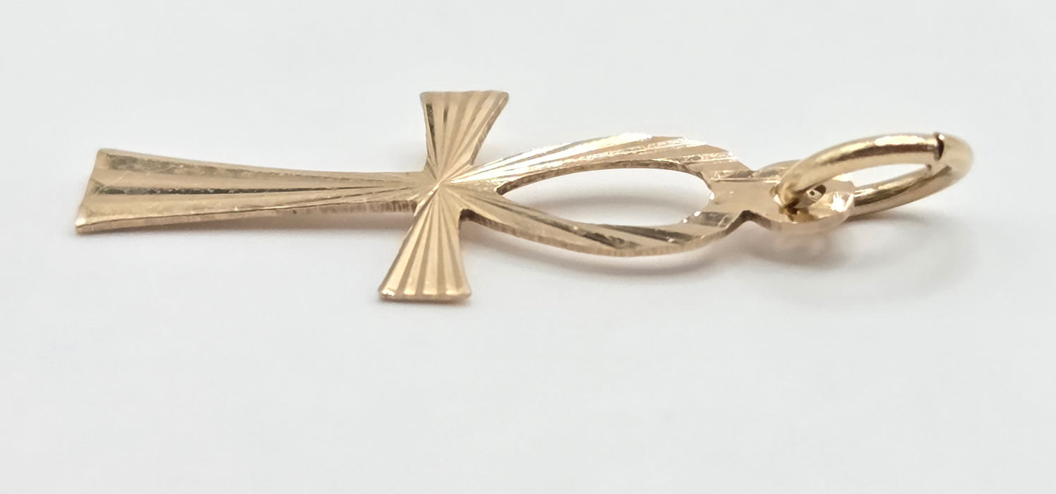 Vintage: 9ct Yellow Gold Ankh (Key of Life) Pendant