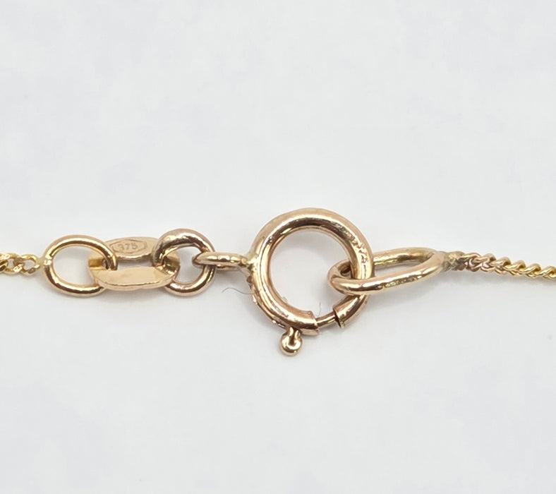 Vintage: 9ct Yellow Gold Curb Chain Necklace