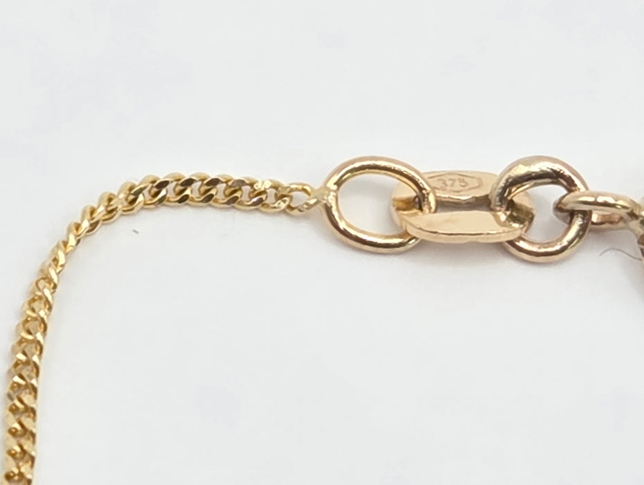 Vintage: 9ct Yellow Gold Curb Chain Necklace