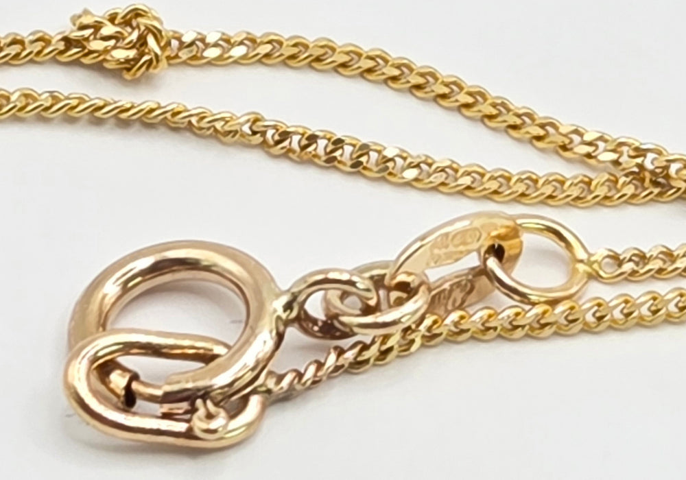 Vintage: 9ct Yellow Gold Curb Chain Necklace