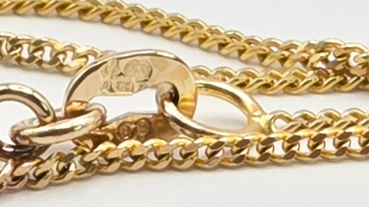 Vintage: 9ct Yellow Gold Curb Chain Necklace