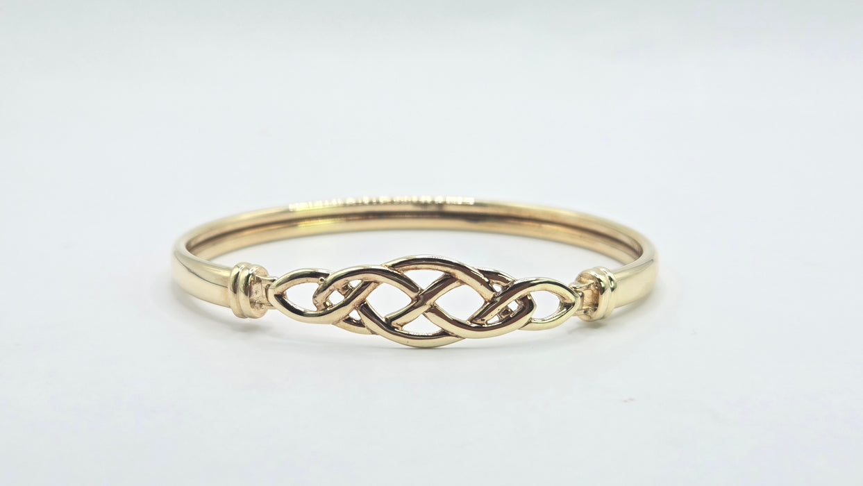Vintage: 9ct Yellow Gold Celtic Love Bangle
