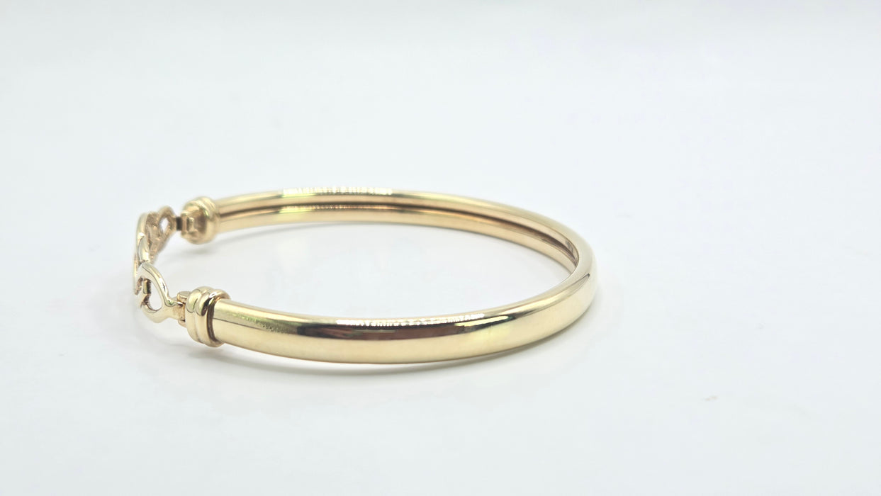 Vintage: 9ct Yellow Gold Celtic Love Bangle