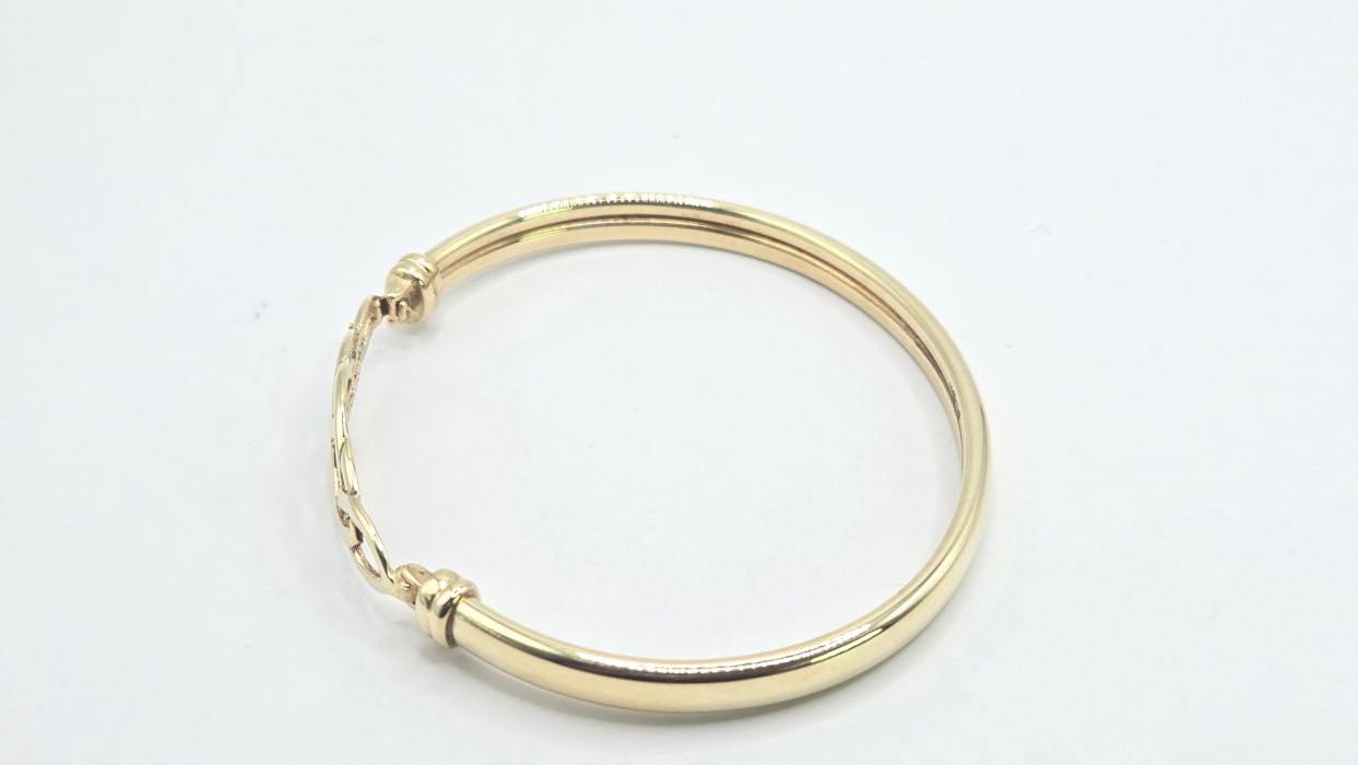 Vintage: 9ct Yellow Gold Celtic Love Bangle