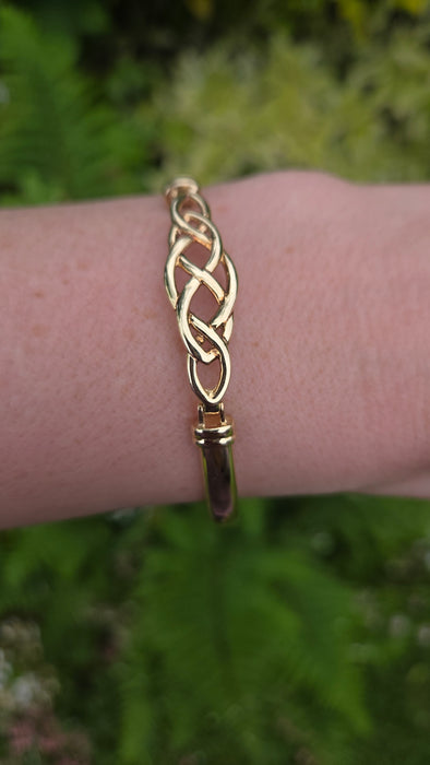 Vintage: 9ct Yellow Gold Celtic Love Bangle