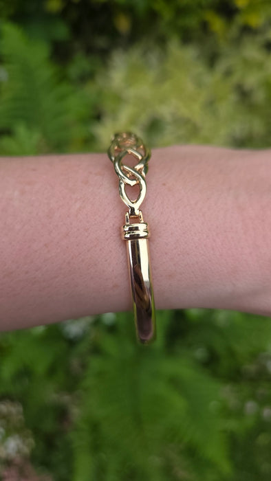 Vintage: 9ct Yellow Gold Celtic Love Bangle