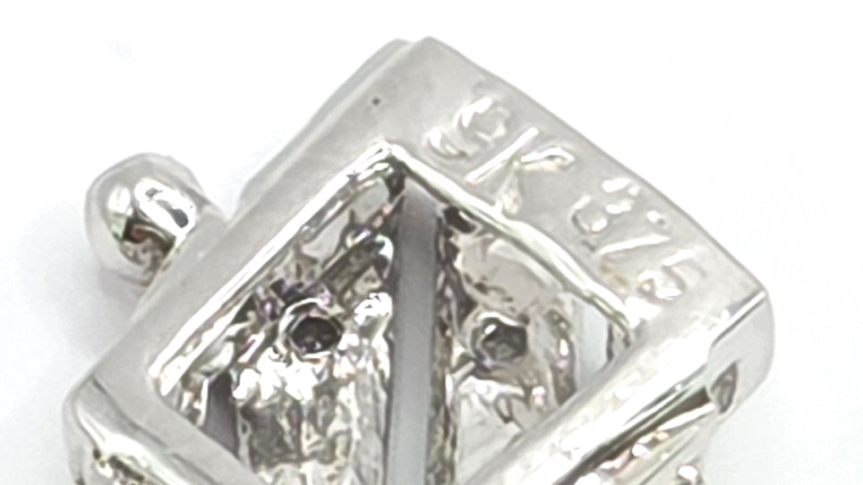 Vintage: 9ct White Gold Diamond Chevron Bracelet
