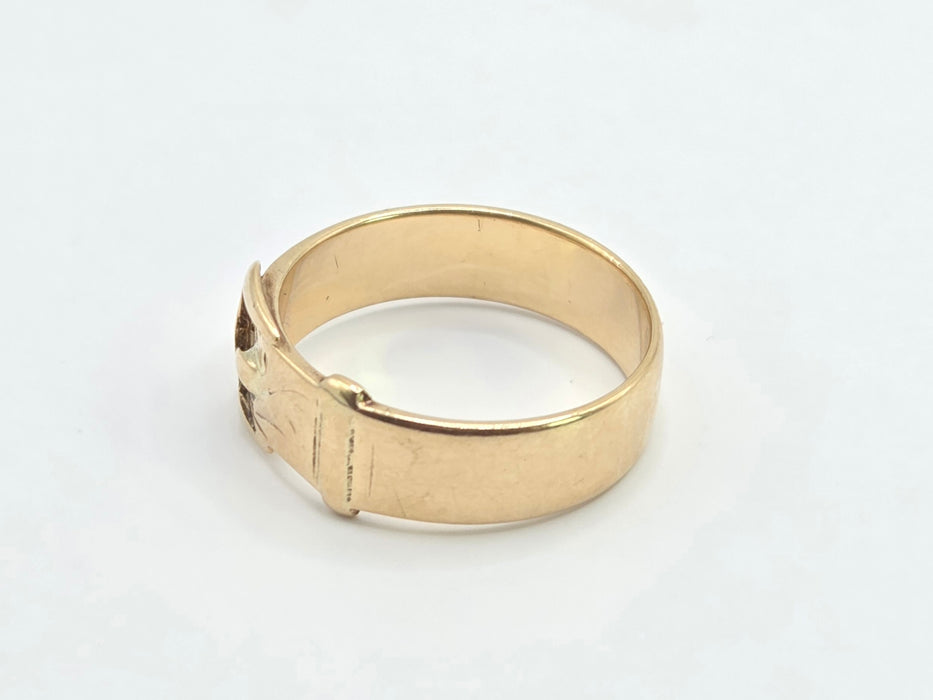 Vintage: 9ct Yellow Gold Buckle Ring — From 1978