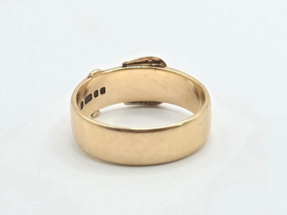 Vintage: 9ct Yellow Gold Buckle Ring — From 1978
