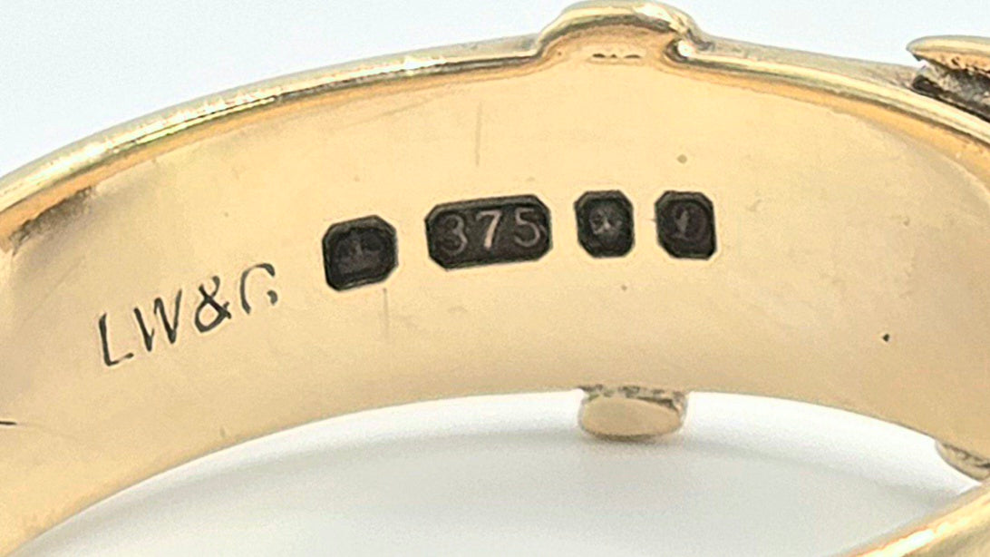 Vintage: 9ct Yellow Gold Buckle Ring — From 1978