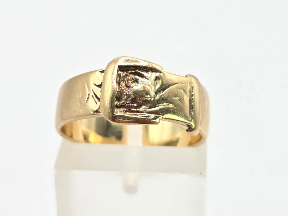 Vintage: 9ct Yellow Gold Buckle Ring — From 1978