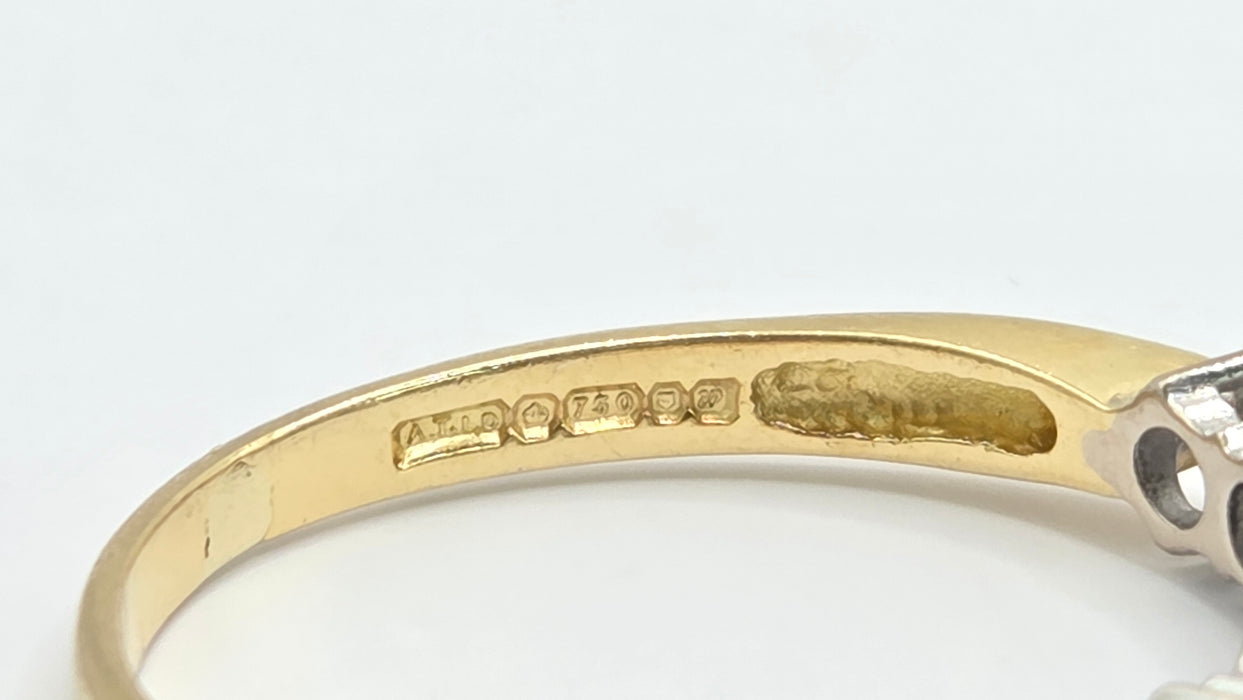 Vintage: 18ct Yellow Gold Seven Stone Diamond Half Hoop Ring — 1.00ct — From 1996