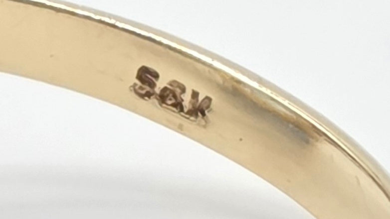 Vintage: 9ct Yellow Gold Blue Spinel Solitaire Ring — 17.35ct