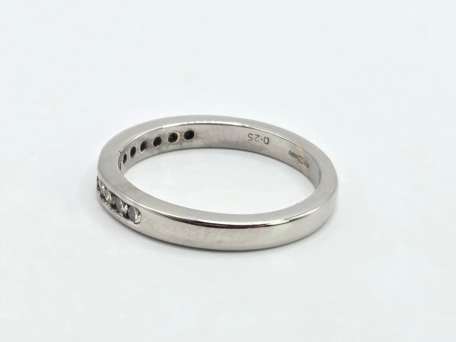 Vintage: 18ct White Gold Diamond Channel Set Half Eternity Ring- 0.33ct diamonds