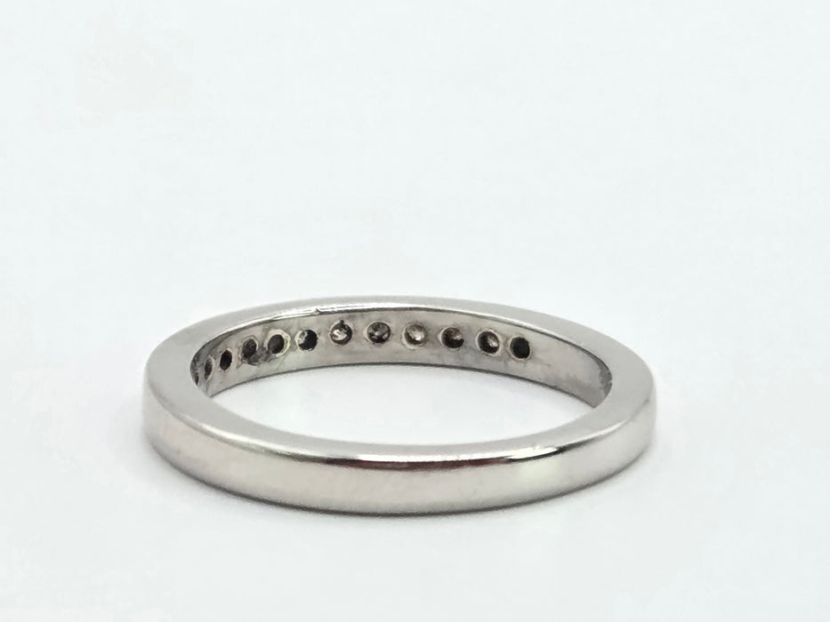 Vintage: 18ct White Gold Diamond Channel Set Half Eternity Ring- 0.33ct diamonds