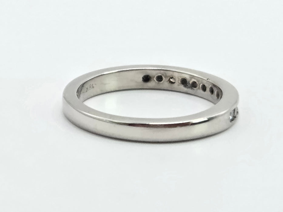 Vintage: 18ct White Gold Diamond Channel Set Half Eternity Ring- 0.33ct diamonds
