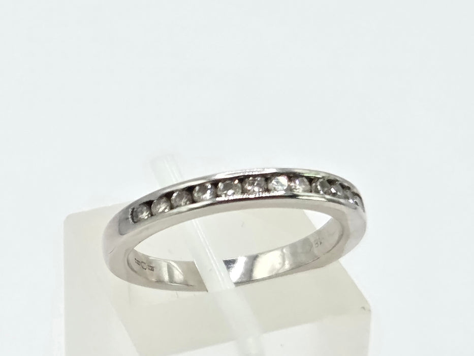 Vintage: 18ct White Gold Diamond Channel Set Half Eternity Ring- 0.33ct diamonds