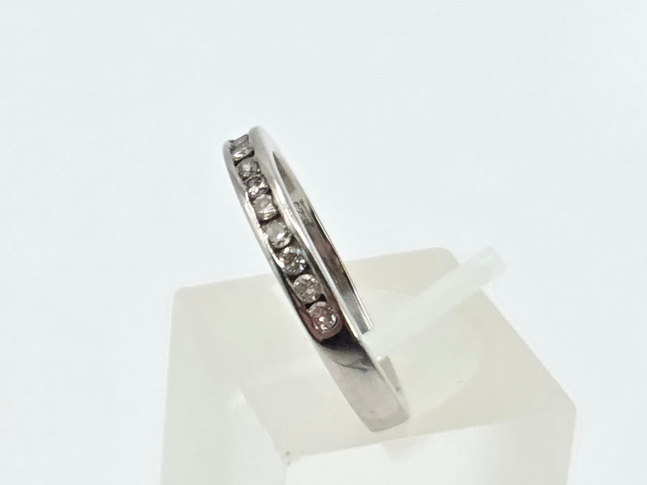 Vintage: 18ct White Gold Diamond Channel Set Half Eternity Ring- 0.33ct diamonds