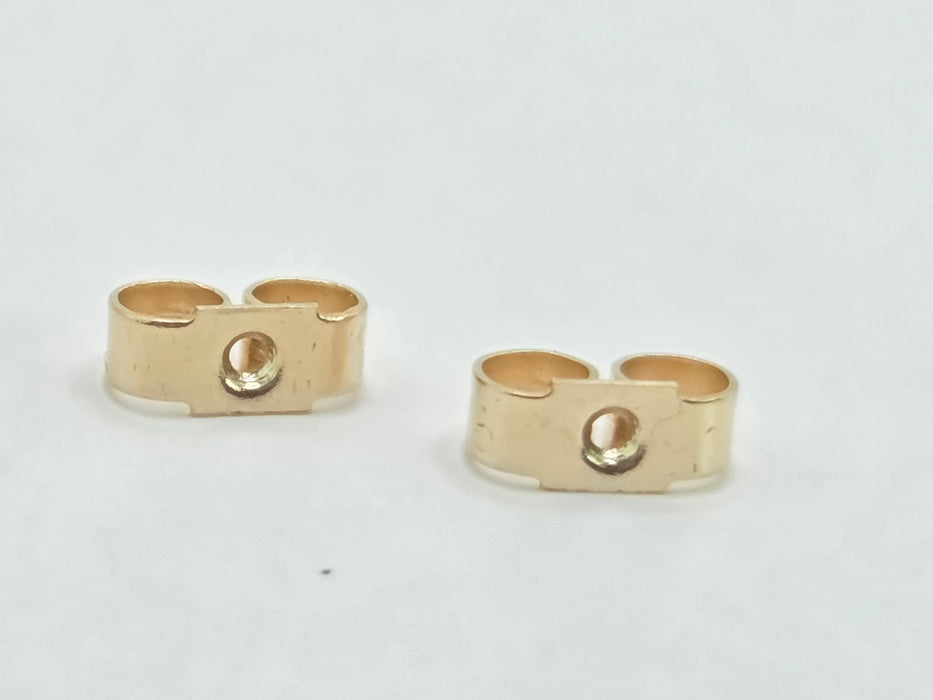 Vintage: 9ct Yellow Gold Fan & Teardrop Drop Stud Earrings — From 1986