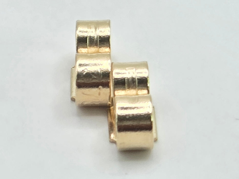 Vintage: 9ct Yellow Gold Fan & Teardrop Drop Stud Earrings — From 1986