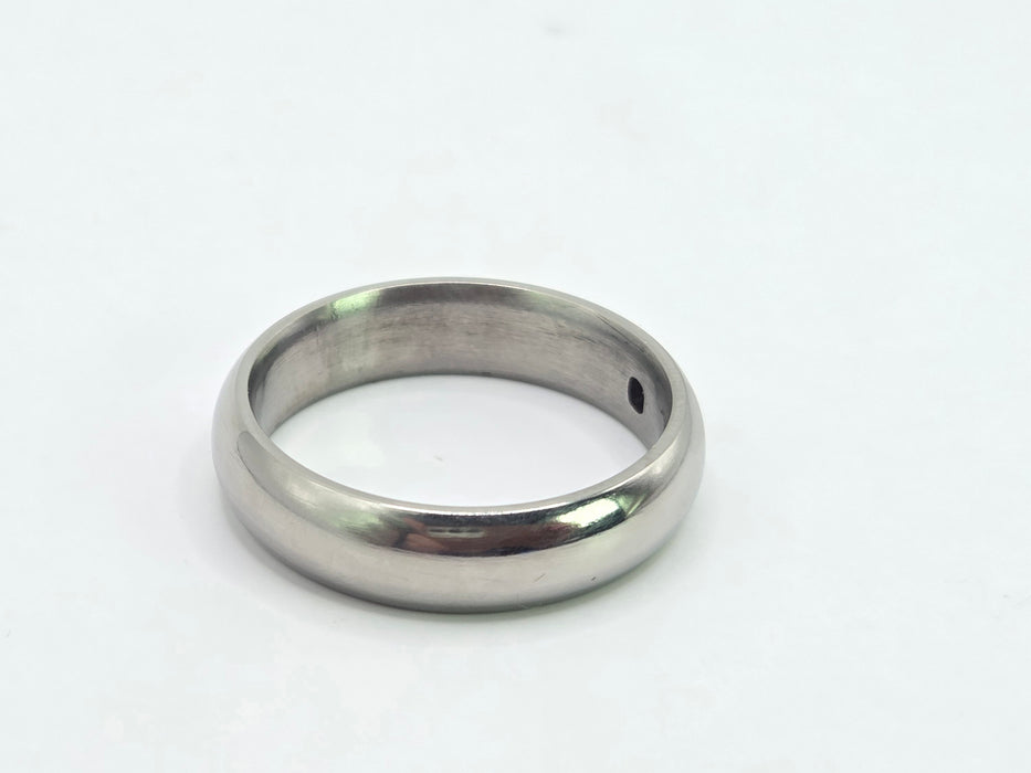 Vintage: Titanium Princess Cut Natural Diamond Band Ring