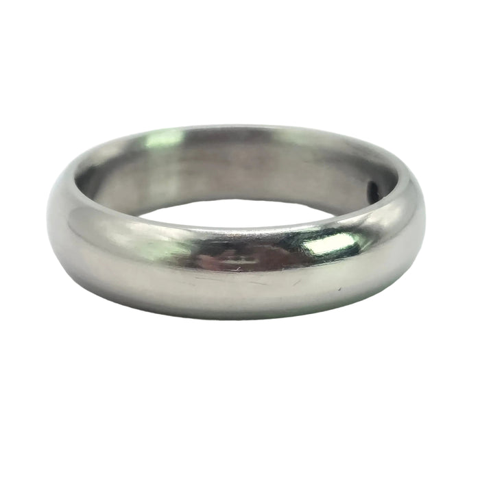 Vintage: Titanium Princess Cut Natural Diamond Band Ring