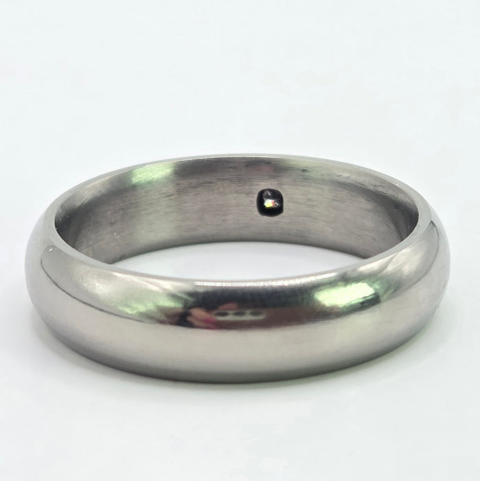 Vintage: Titanium Princess Cut Natural Diamond Band Ring